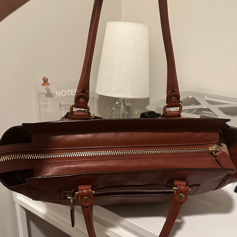 Coach Tan Leather Tote Bag - Picture 9 of 14
